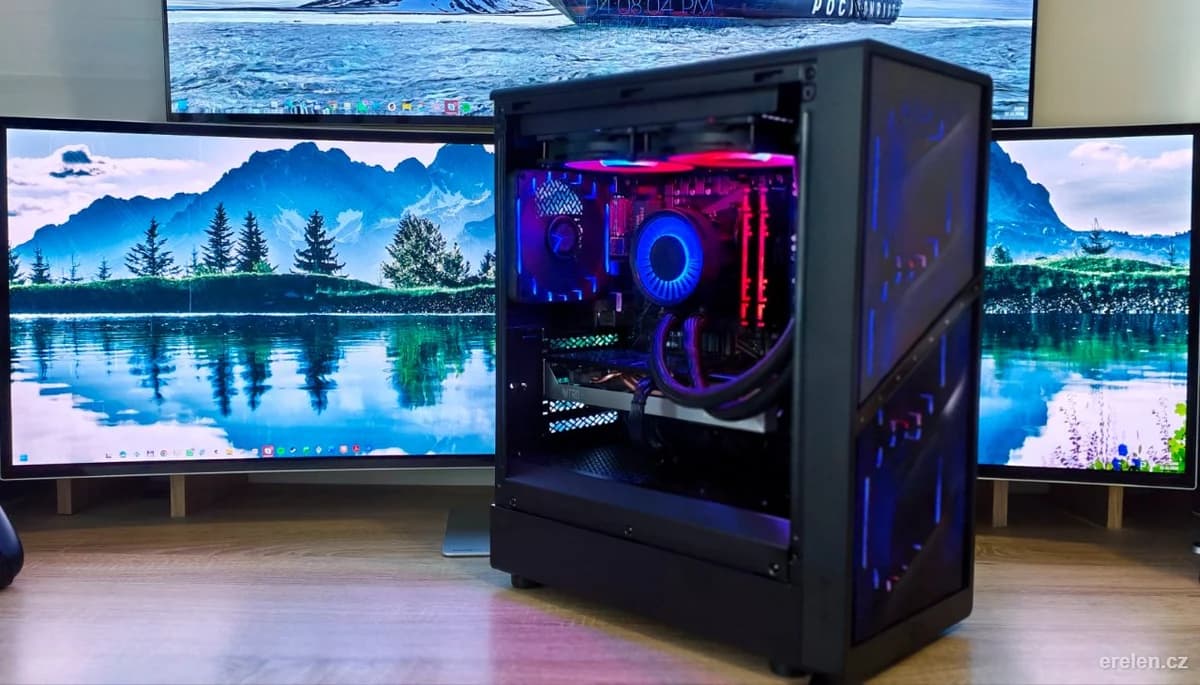 Herní PC na AM4 - 5700X / 9060 XT — AMD Ryzen 7 5700X · Acer Nitro Radeon RX 9060 XT OC 8GB · Kingston FURY 16GB KIT DDR4 3200MHz CL16 Beast Black · WD Black SN850X 1TB Heatsink · Windows 11 Pro — Erelen Olomouc